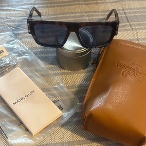 MCM  Tortoiseshell Sunglasses with MCM leather  Case